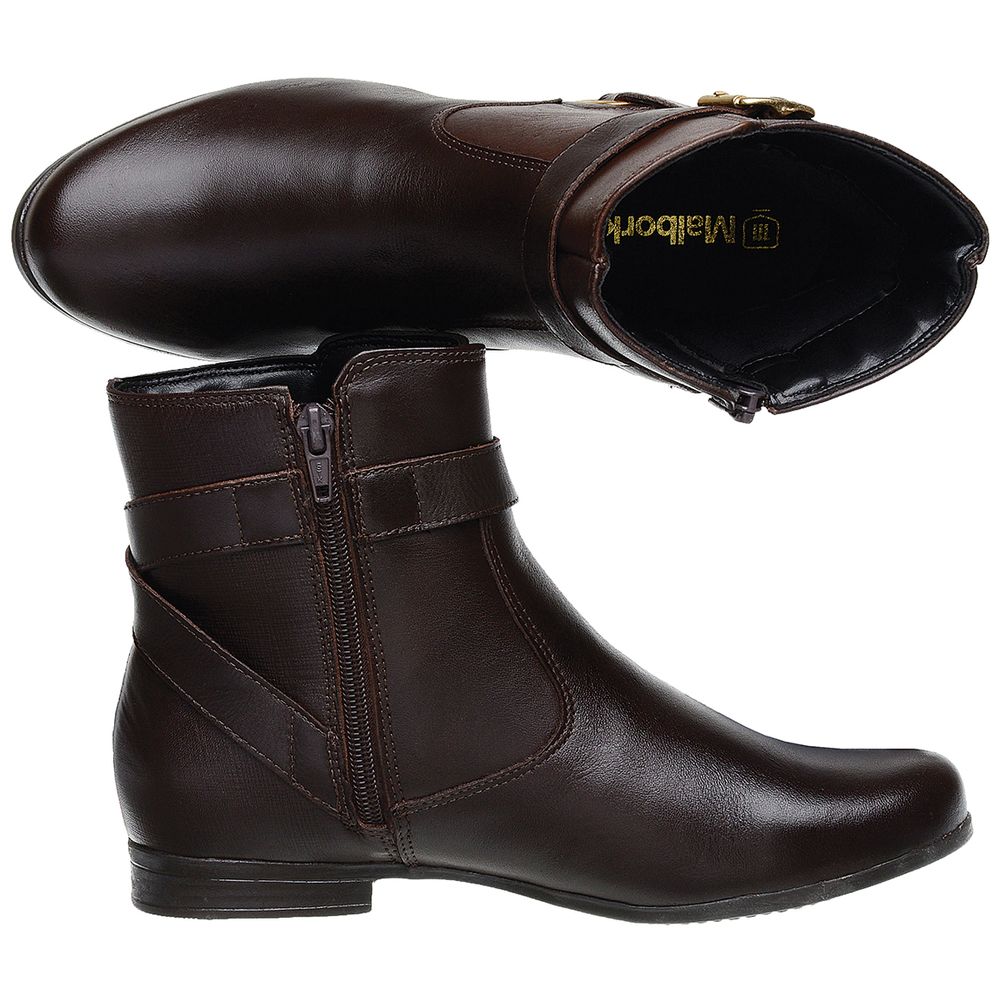 botas femininas em couro cano curto