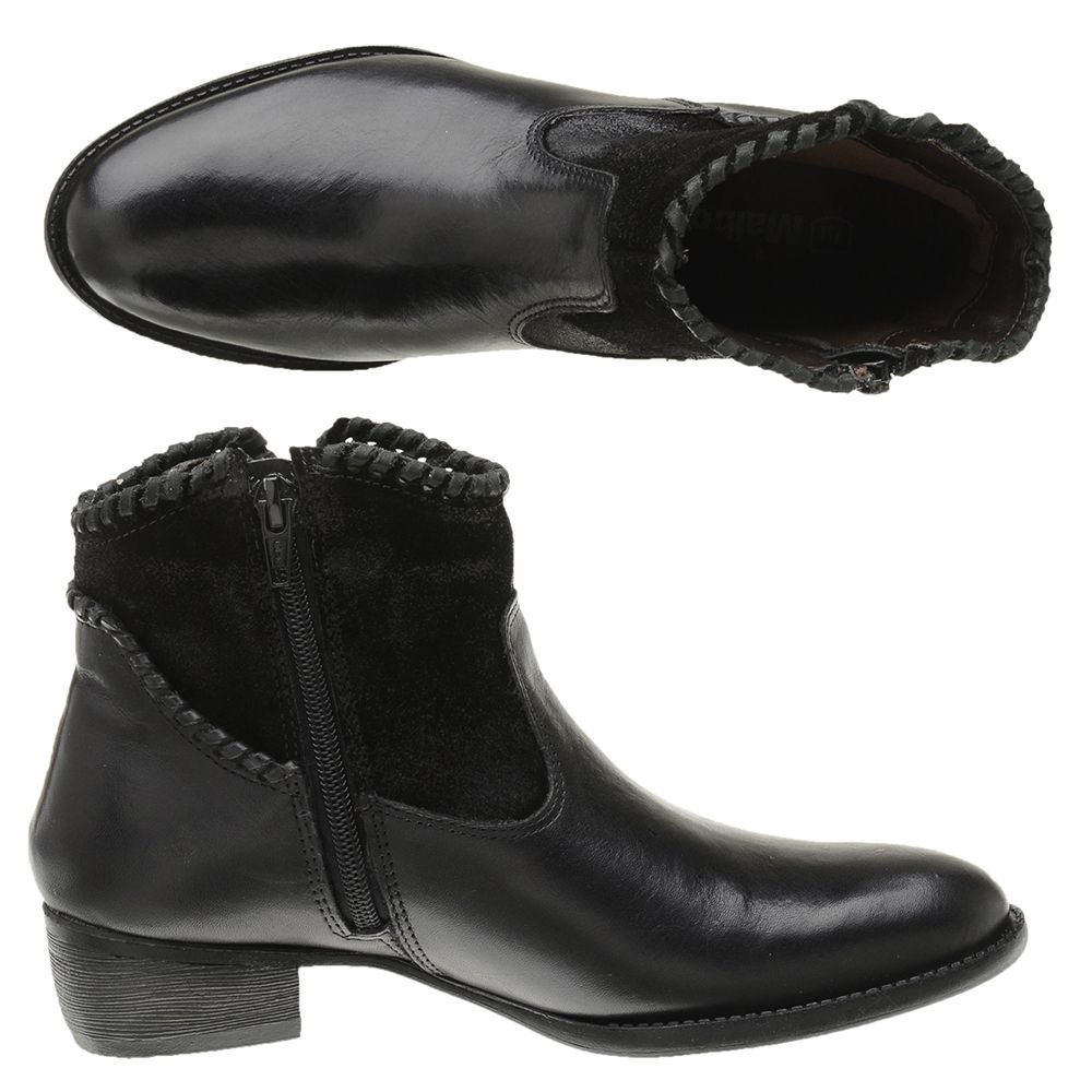 bota cano curto sem salto preta