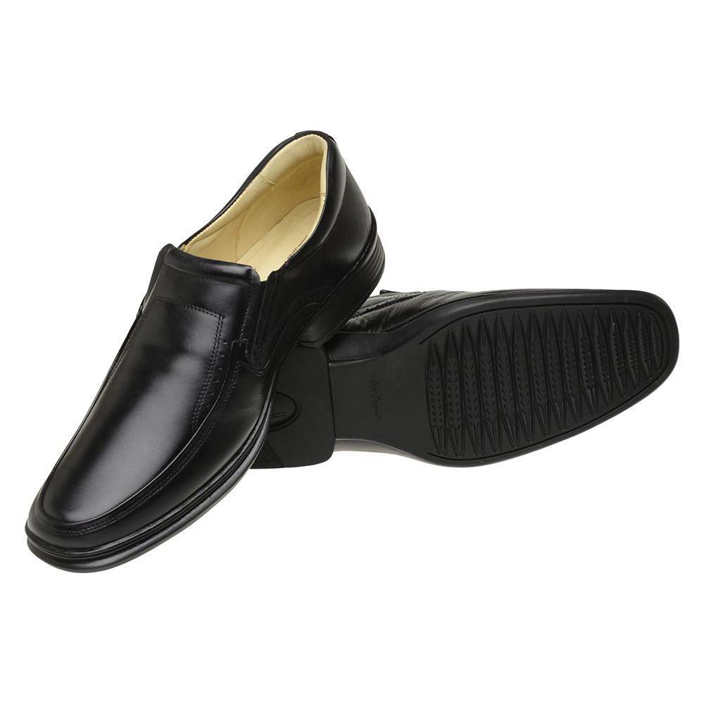 Sapato Rafarillo Conforto Couro Preto Tamanho Grande 9207 - FKV Calçados