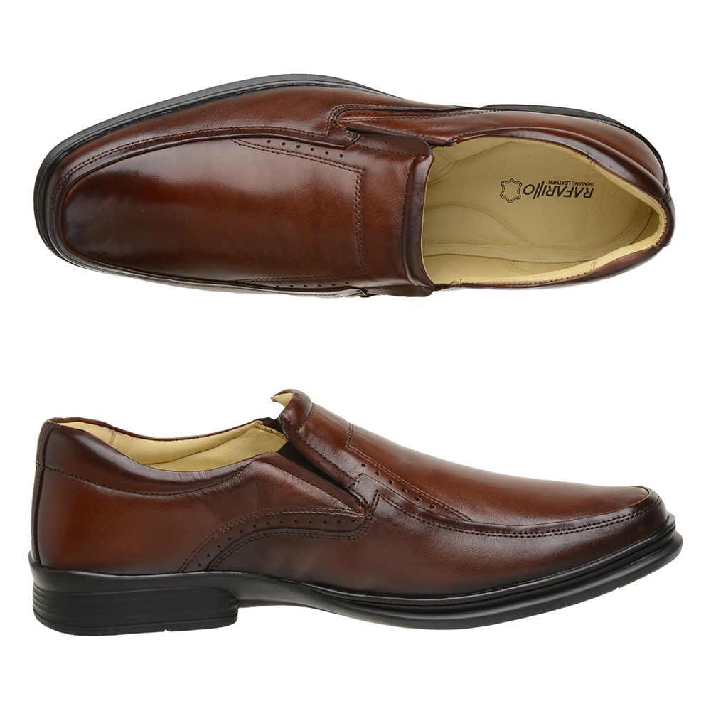 Sapato Rafarillo Conforto Couro Preto Tamanho Grande 9207 - FKV Calçados