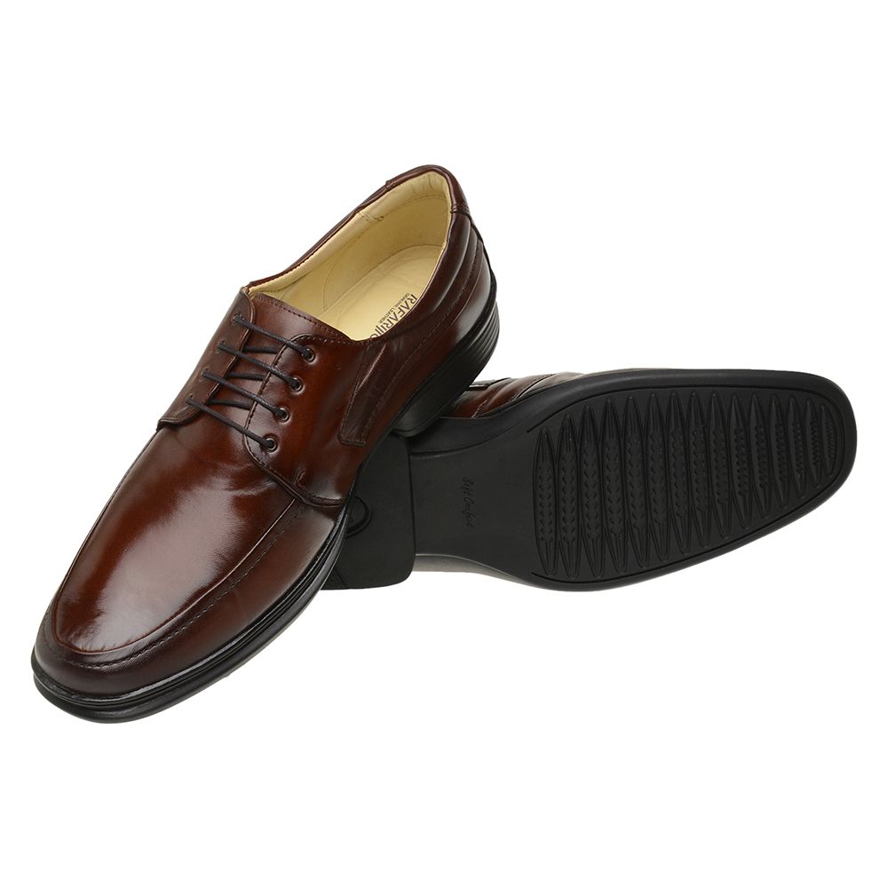 Sapato Rafarillo Masculino Conforto Em Couro Pinhão 9212 - FKV Calçados