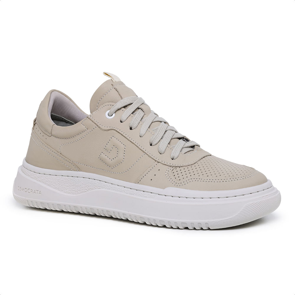 Tenis-Democrata-Chunky-Casual-em-Couro-Bege-240501BG-01