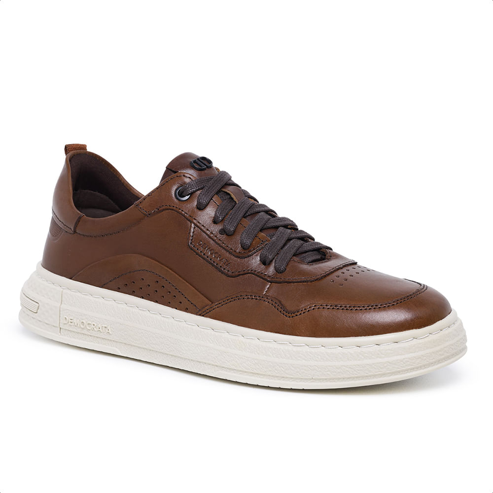 Tenis-Democrata-Casual-em-Couro-Marrom-240201M-01