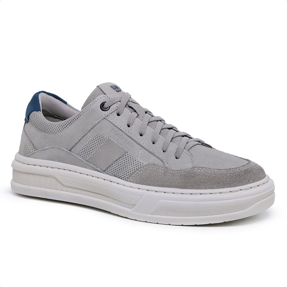 Tenis-Casual-Democrata-Masculino-em-Couro-Nobuck-Cinza-240801CZ-01